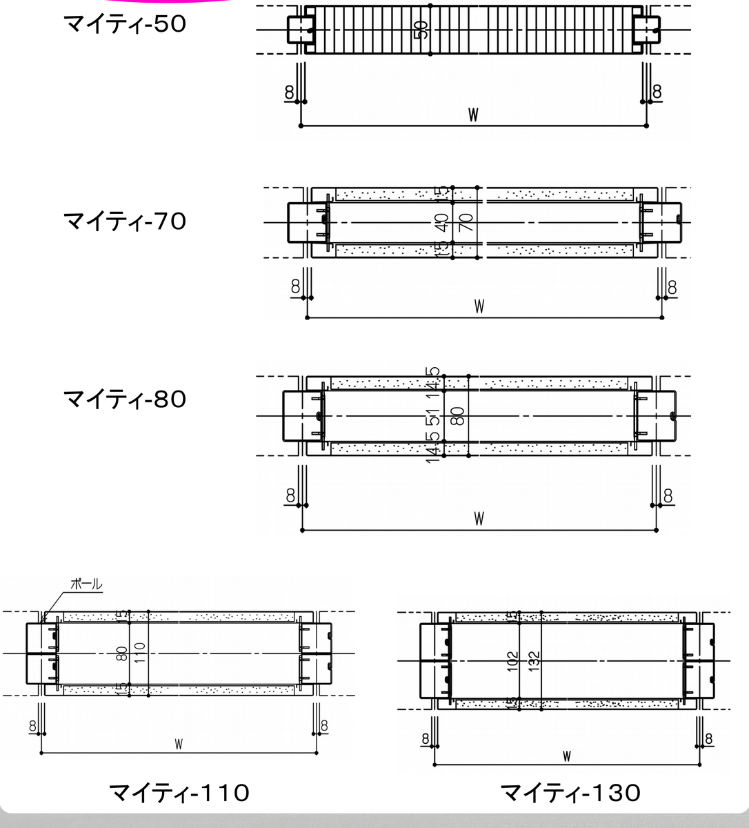 マイティの断面